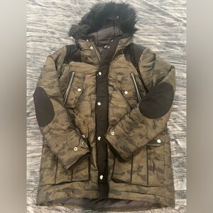 Men's Camouflage Parka Jacket by Kooples Size M